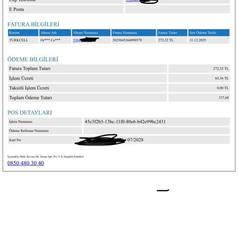 Çifte Fatura Ödemesi Ve İşlem Ücreti Sorunu