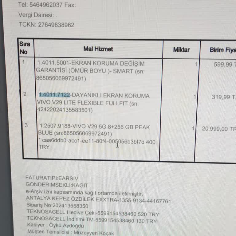 Ekran Koruma Garantisi Sorunu