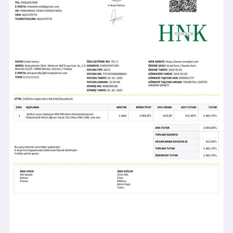 Trendyol'dan Alınan Lazer Cihazının Etkisizliği Ve İletişim Sorunları