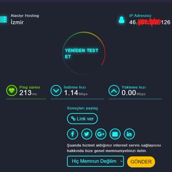 Sürekli Düşük İnternet Hızı Ve Yüksek Ping Sorunu