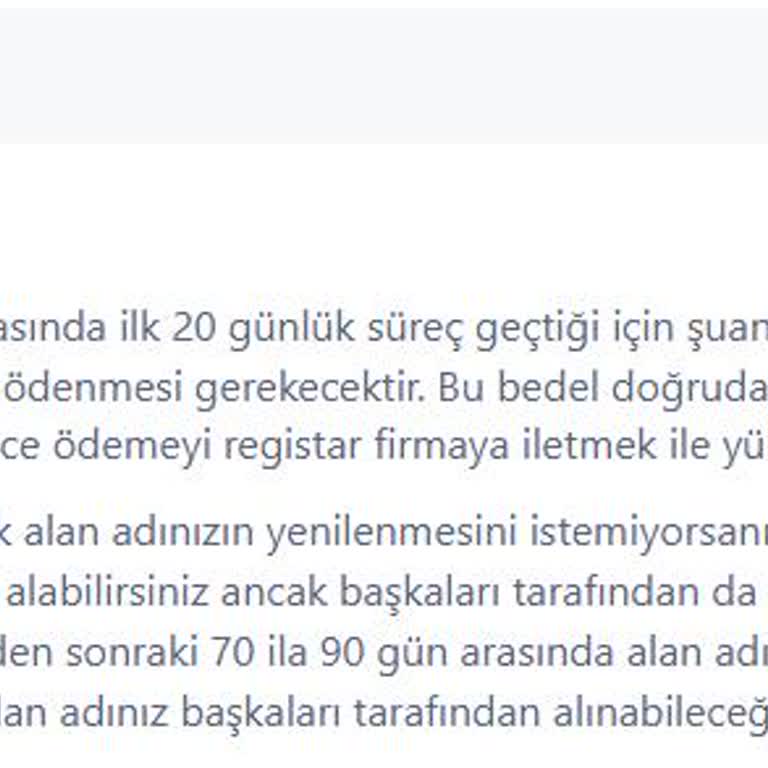 Domainimi Geri Almak İçin 90 Gün Beklemek Zorunda Mıyım