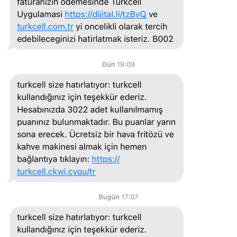 Turkcell'den Gelen Sahte Mesaj Ve Yetersiz Destek Sorunu