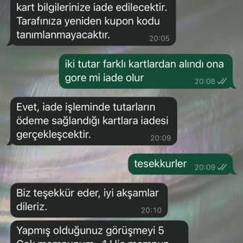 Kupon İadesi Gecikmesiyle Mağduriyet Yaşayan Müşteri