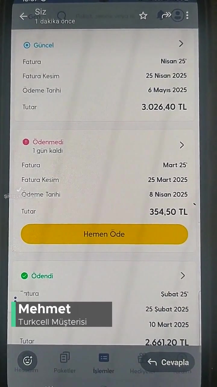 Turkcell Bir Uyarı Mesajı Bile Yok! videonun kapak resmi