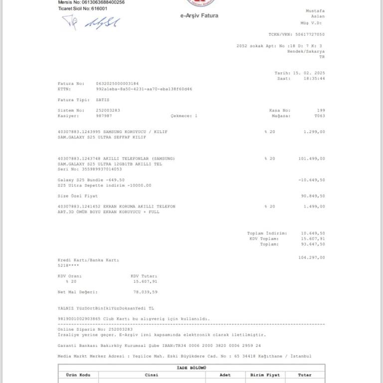 Yeni Alınan Samsung Galaxy S25 Ultra Yüz Tanıma Sorunu