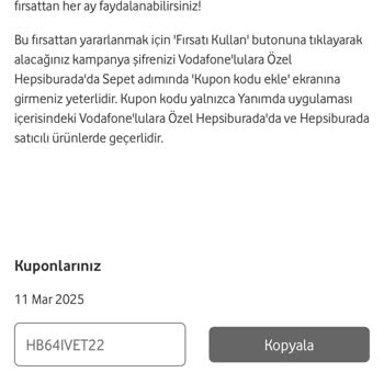 Vodafone Yanımda Premium Üyelik Ayrıcalıkları Erişim Sorunu