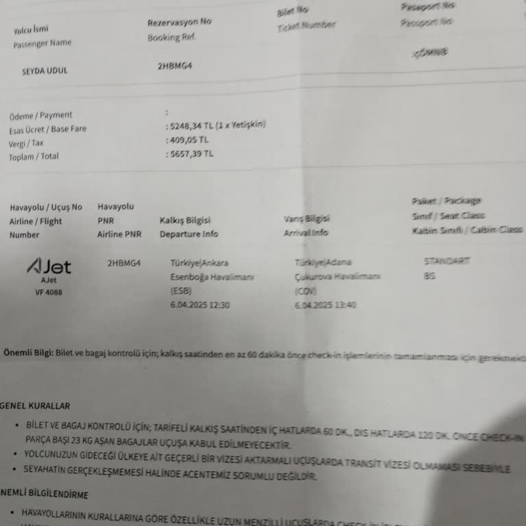 Uçuş Öncesi Mağduriyet Ve Fiyat Farkı Şoku