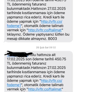 Vodafone'dan Ayrıldım Ama Ödeme SMS'leri Bitmiyor
