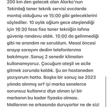 Klimayı Kullanamadan Sürekli Arıza Ve Teknik Servis Sorunu