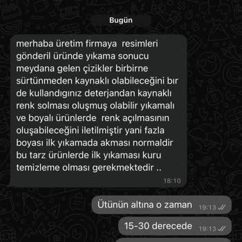 Yıkama Talimatına Uymayan Kumaş Renk Kaybı