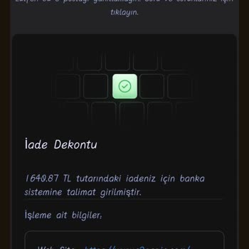 İptal Edilen Siparişin İadesiyle İlgili Sorun