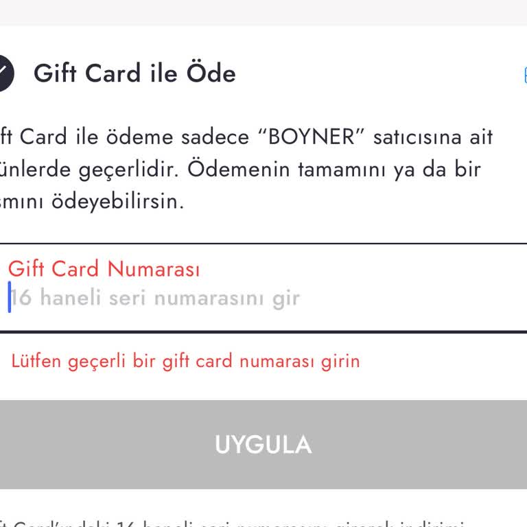 Boyner'de Totem Kart Kullanım Sorunu