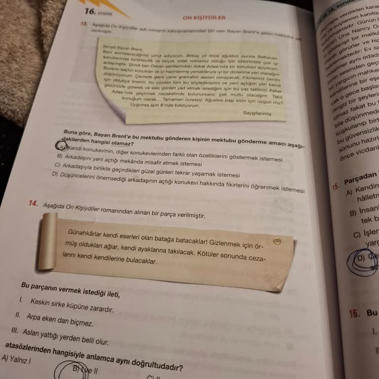 Eksik Cevap Anahtarları Sorunu