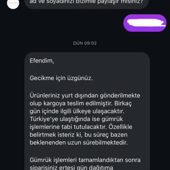 Geciken Sipariş Ve İade Sorunu Yaşıyorum