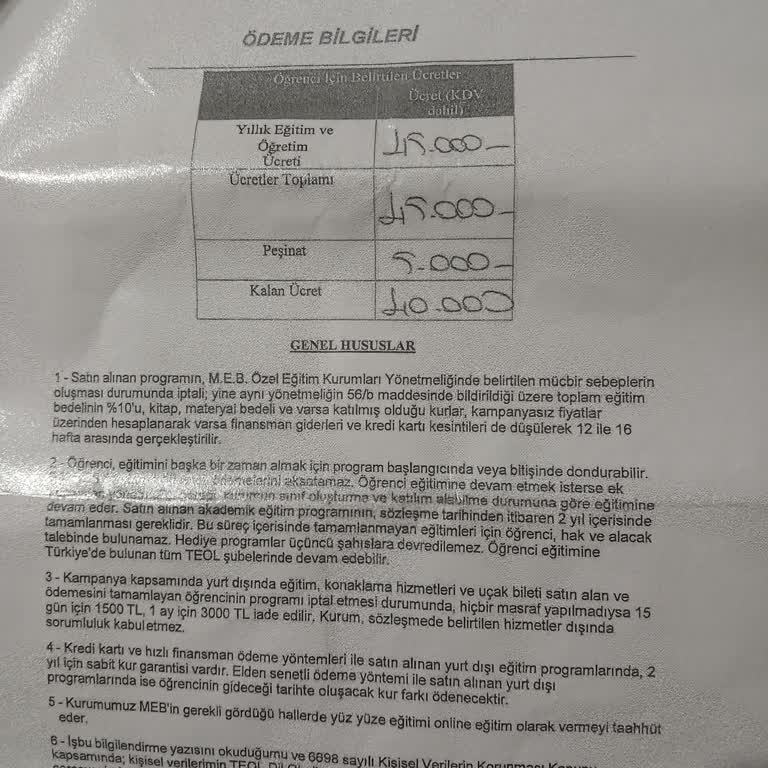 Para İadesi Sözü Tutulmayan Dil Kursu