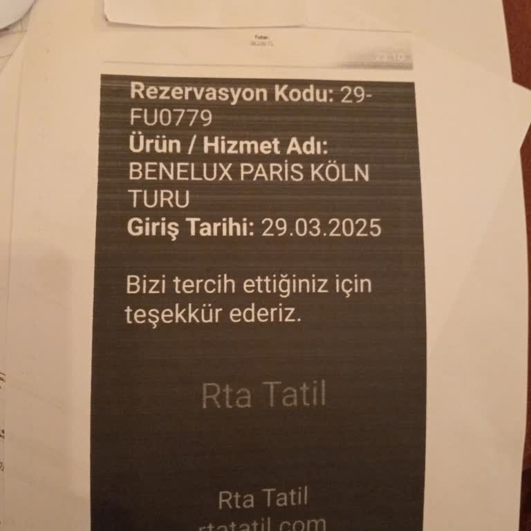 Rta Turizm Tur İptali Ve Geri Ödeme Sorunu