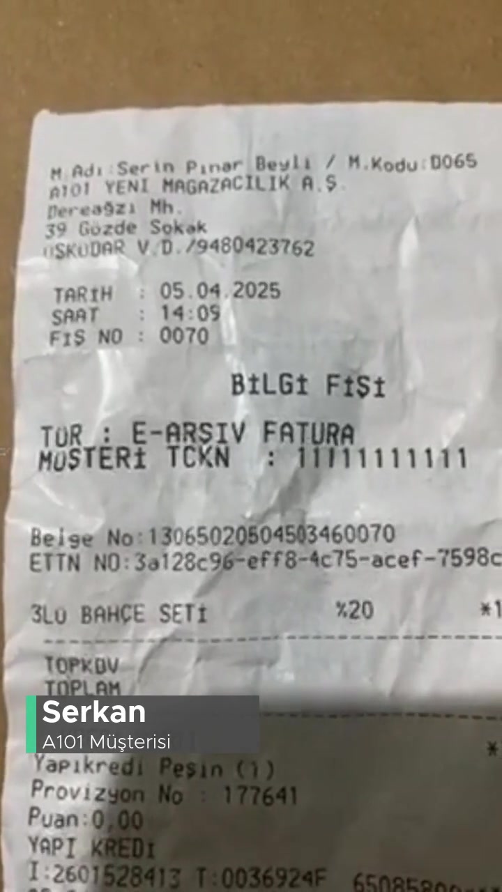 A101 İade Almadı! videonun kapak resmi