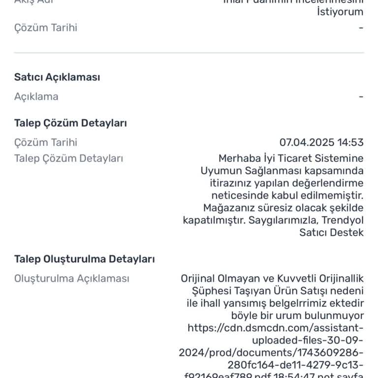 Trendyol'da İade Onayı Sonrası Hesap Kapatma Şoku