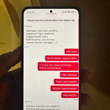 McDonald's Siparişimde Eksik Ürün Ve Dökülen Kolalar Şoku