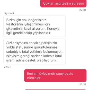 Yemeksepeti İptal Taleplerini Reddetti Teslimat Hüsranı