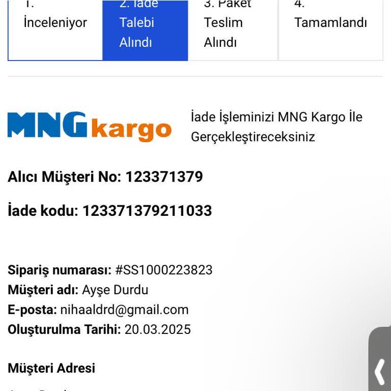 İade Edilen Ürünün Ücretinin Gecikmesi Ve Müşteri Hizmetleri Sorunu