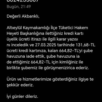 Akbank'tan Hukuksuz Kredi Kartı Aidat Kesintisi Ve Tehdit