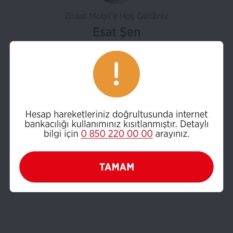 İnternet Bankacılığı Kısıtlaması Ve Müşteri Hizmetleri Çözüm Yetersizliği