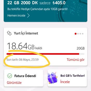 Vodafone Hediye Çarkı İnternet Kullanım Sorunu