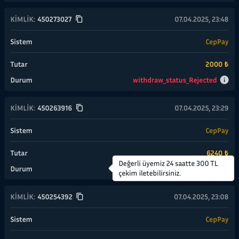 Pepcasino Çekimimi İptal Etti!