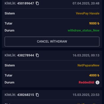 Ödeme Yapılmayan Kazanç Ve Kapanan Destek Hattı