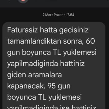 Faturasız Hatta Geçişte Yaşanan Sorun Ve Ekstra Fatura