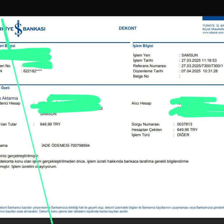İade Edilen Ürün Ücreti Hesabımda Görünmüyor