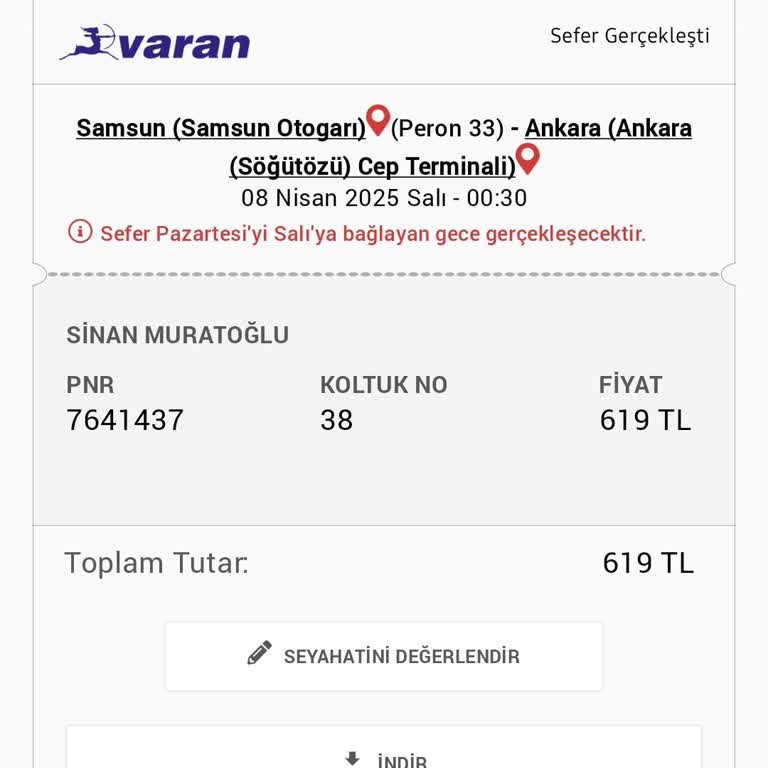 Otobüs Yolculuğunda Hayal Kırıklığı