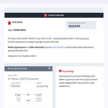İptal Edilen Uçuş Ve İlgisizlik Mağduriyeti