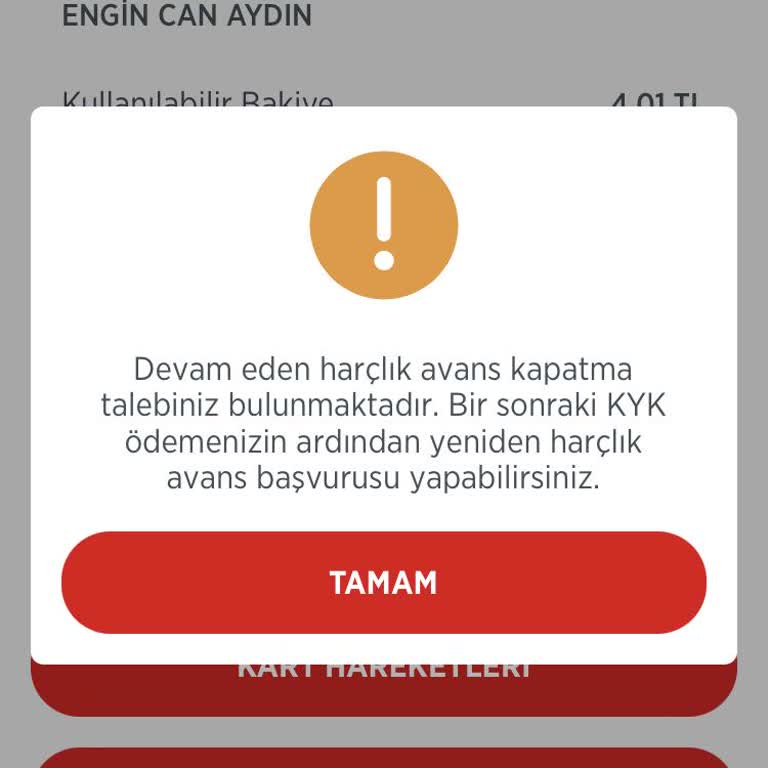 KYK Harçlık Avansı Açma Sorunu