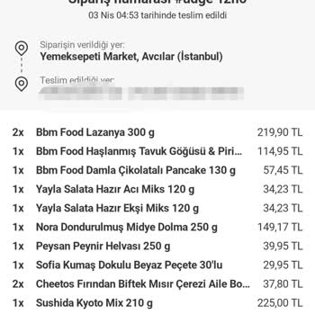 Bozuk Ürün Ve Yetersiz Müşteri Hizmeti: Yemeksepeti'nde Hayal Kırıklığı
