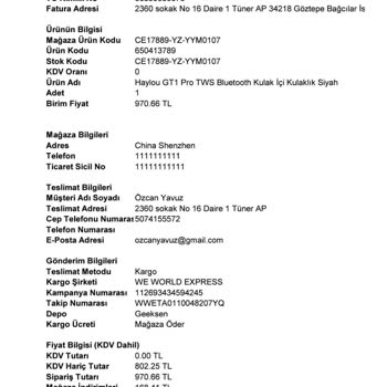 Garanti Belgesi Olmayan Kulaklık Sorunu