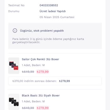 Stok Sorunları Ve İptal Edilen Siparişler