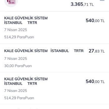 Kale Kilit Alarm Sistemi Ödeme Sorunu