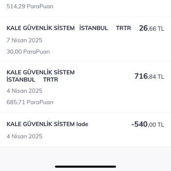 Kale Kilit Alarm Sistemi Ödeme Sorunu
