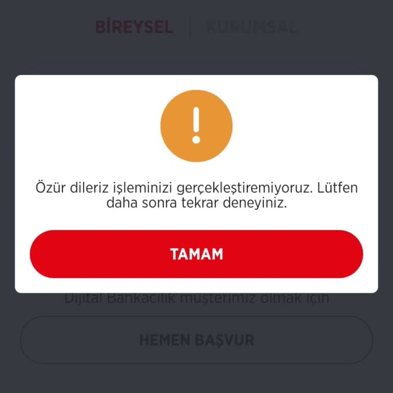 Ziraat Mobil Uygulamasında Sürekli Karşılaşılan Erişim Sorunu