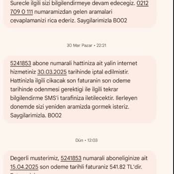Hattı Kullanmadığım Halde Faturalandırma Sorunu