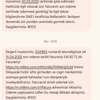 Hattı Kullanmadığım Halde Faturalandırma Sorunu