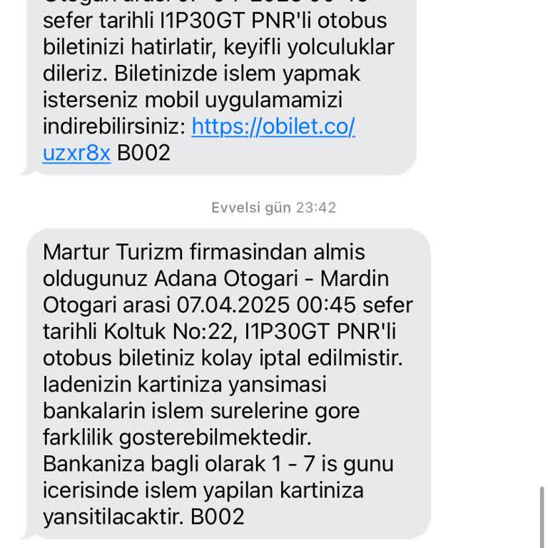 Yanıltıcı İade Politikası: Obilet'ten Aldığım Biletin Tam İadesi Gerçekleşmedi