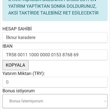 Para Yatırma Sorunu Ve Destek Talebi