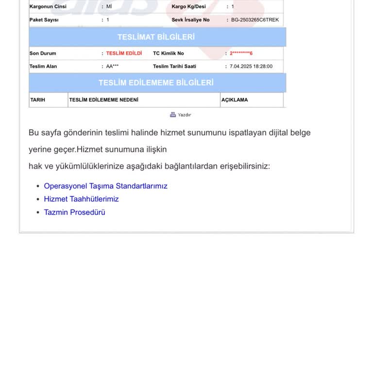 Aras Orkide Şubesi Kargomu Kaybetti Ve İletişim Kuramıyorum