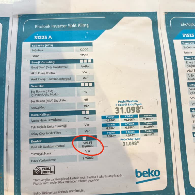 Beko Klima'da Gizli Maliyet: Wi-Fi Özelliği İçin Ek Ücret Şoku