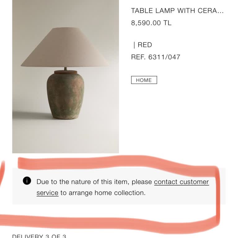 Zara Home'dan Eksik Teslimat Ve Yetersiz Müşteri Hizmeti