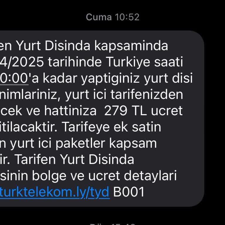 Haksız Yurt Dışı Kullanım Ücreti Şoku