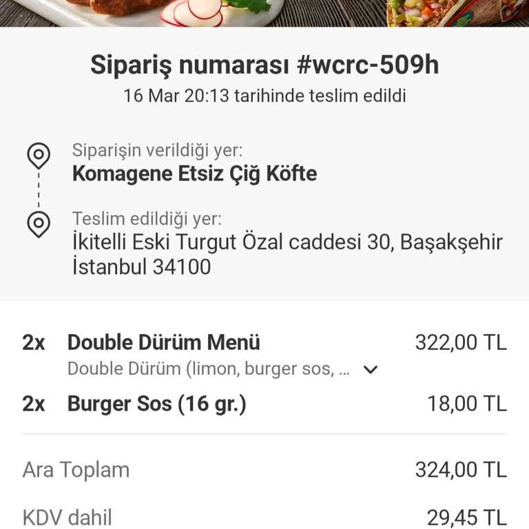 Yemeksepeti Siparişim Gelmedi Para İadesi İstiyorum